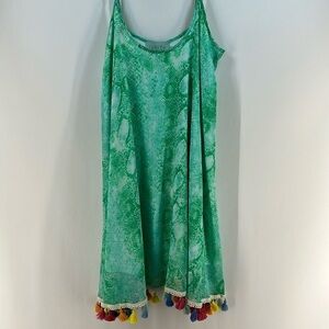 Judith March Swimsuit Cover Up Dress With Tassels, S
